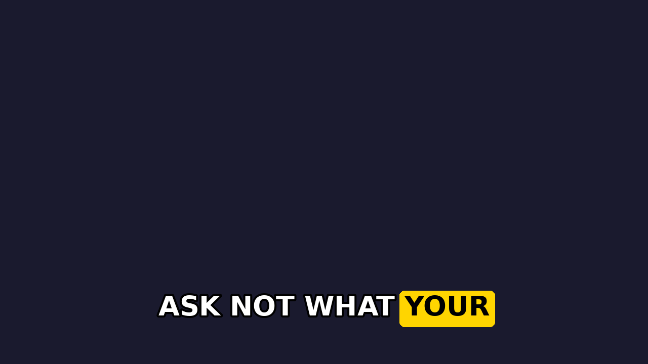 CaptionOx animated caption — the word YOUR highlighted in a yellow box as it is spoken